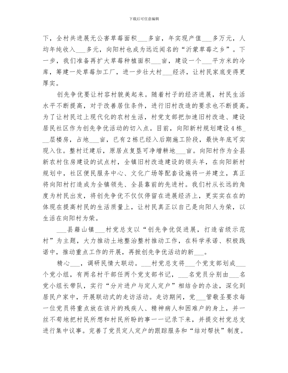 2024村支部创先争优总结_第2页
