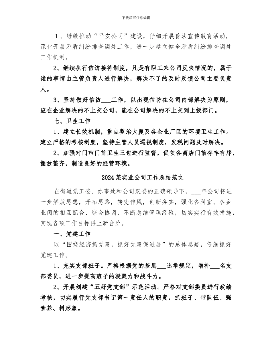 2024某实业公司工作总结_第3页