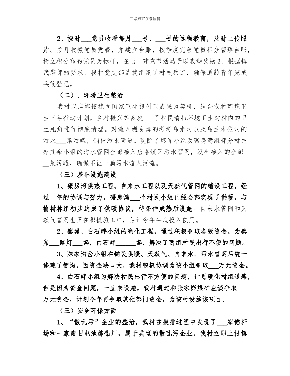 2024某村全年工作总结报告_第2页