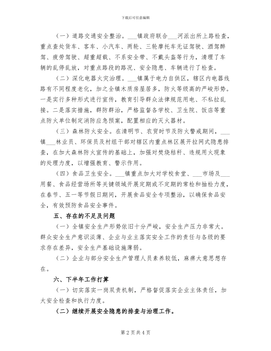 2024某镇安全生产工作总结_第2页