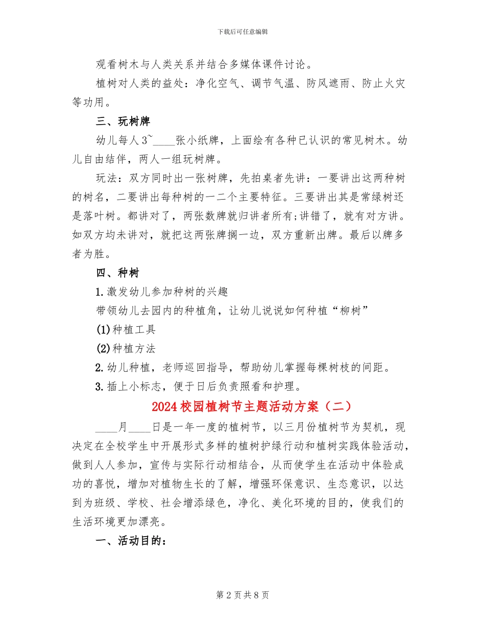 2024校园植树节主题活动方案_第2页