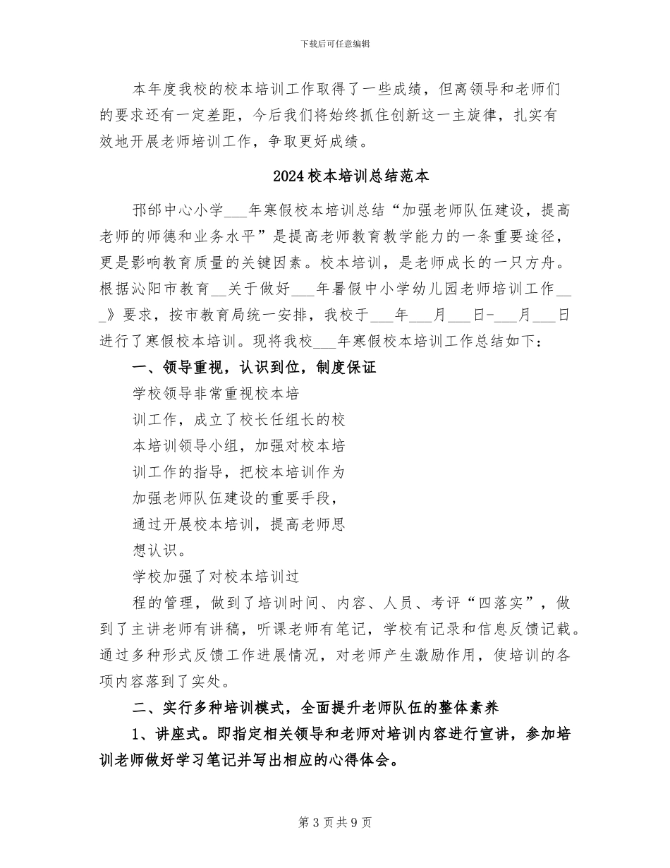 2024校本培训总结范文_第3页