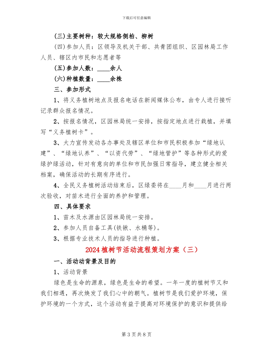 2024植树节活动流程策划方案_第3页