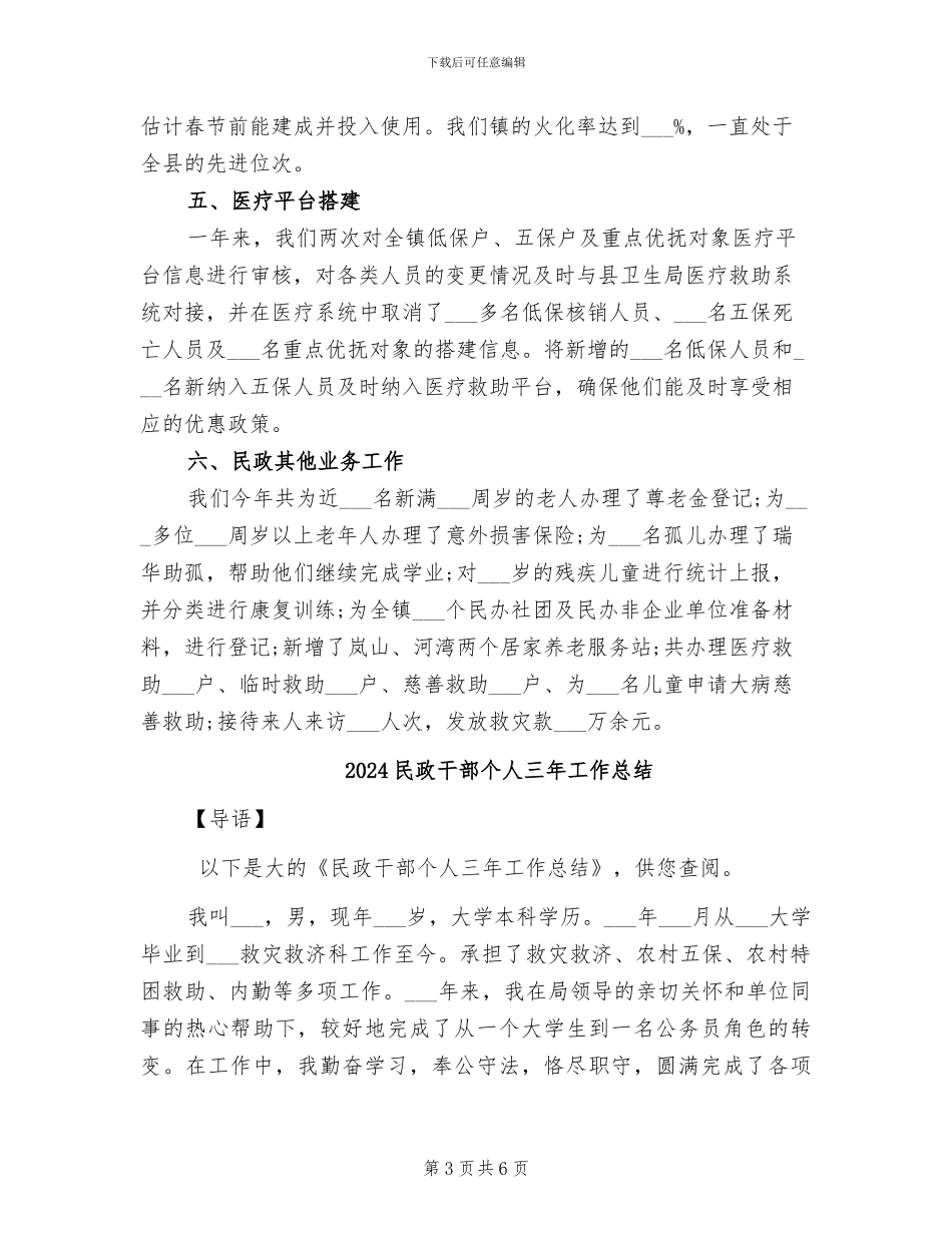 2024民政工作总结_第3页