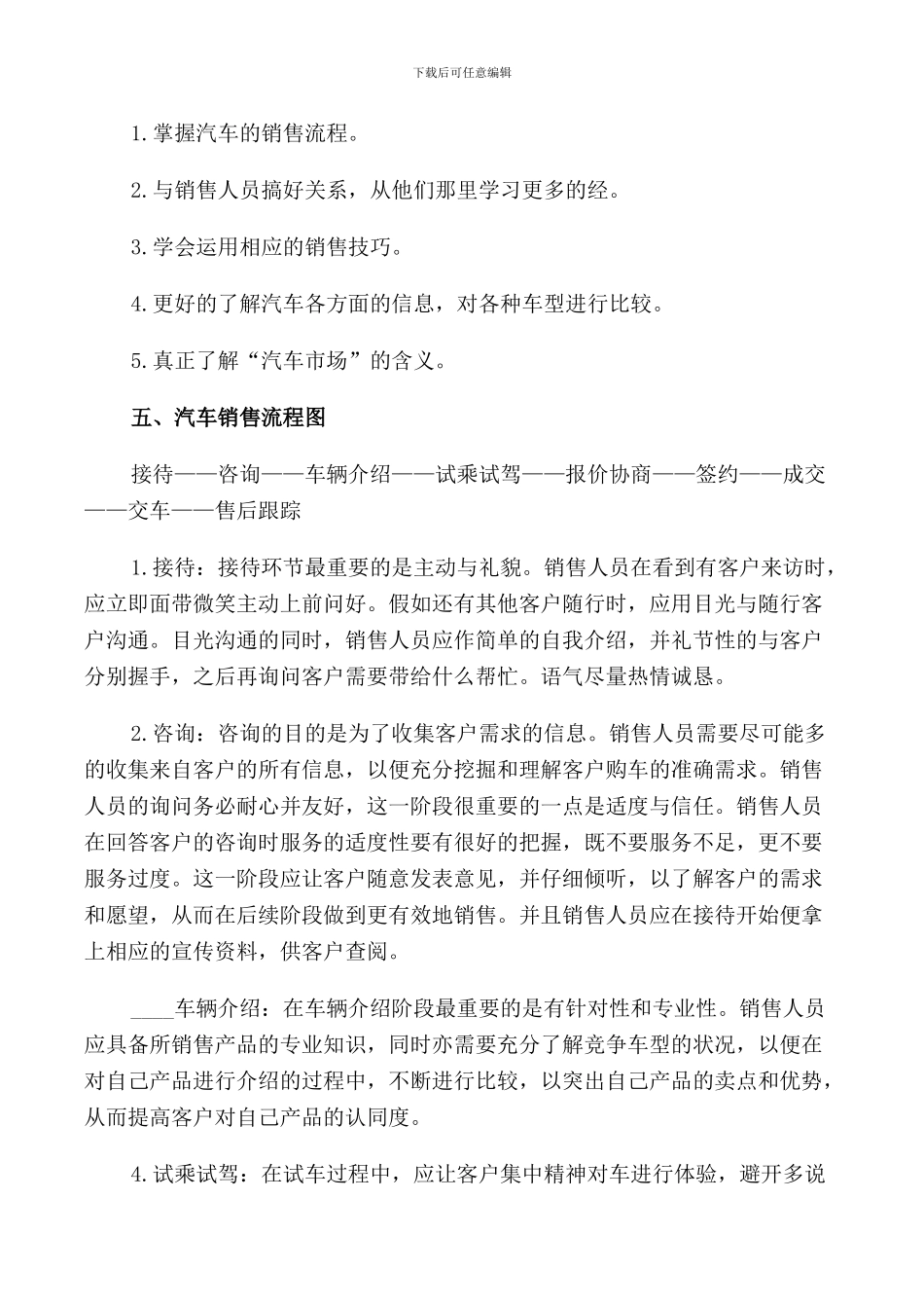 2024汽车电话销售实习报告_第2页