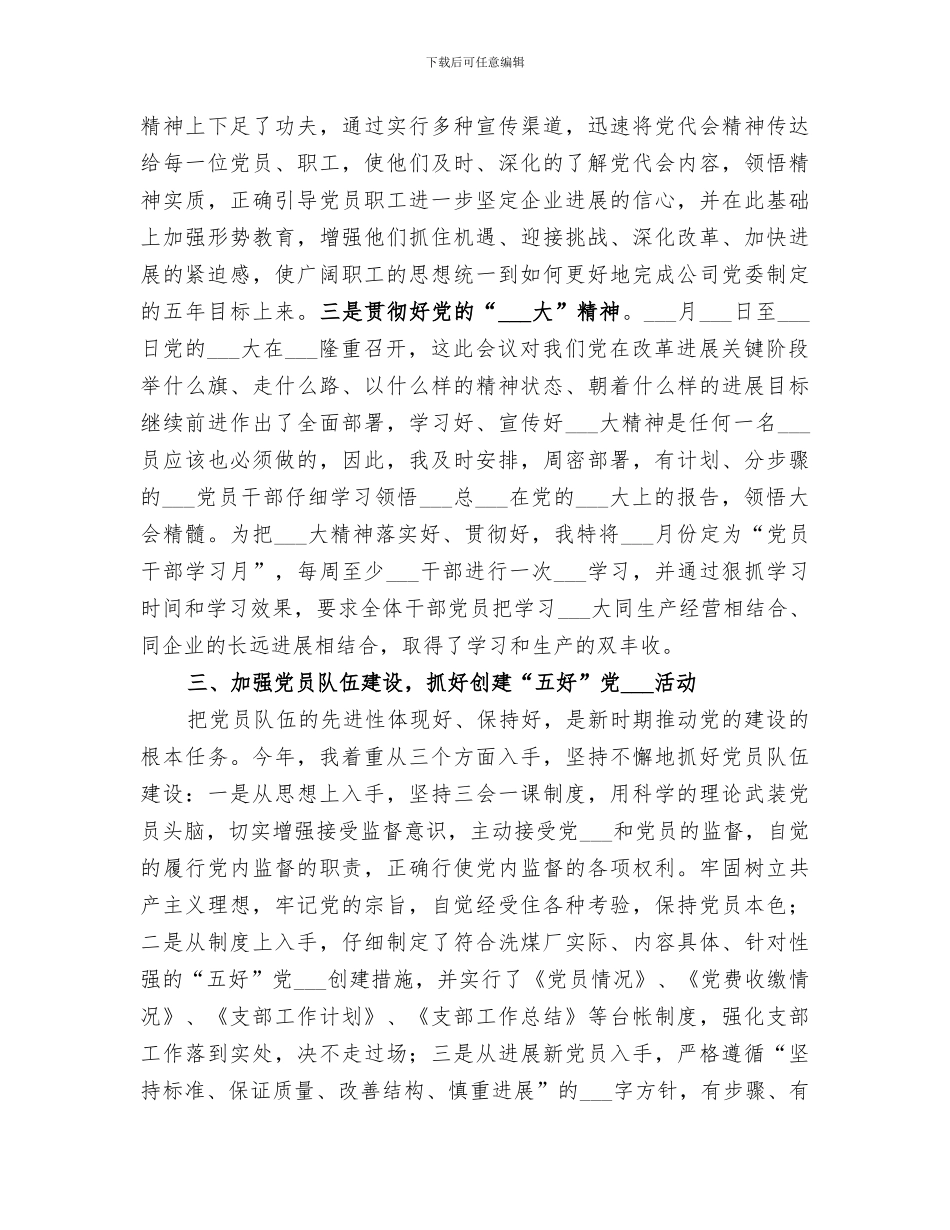 2024洗煤厂书记履职工作总结_第3页