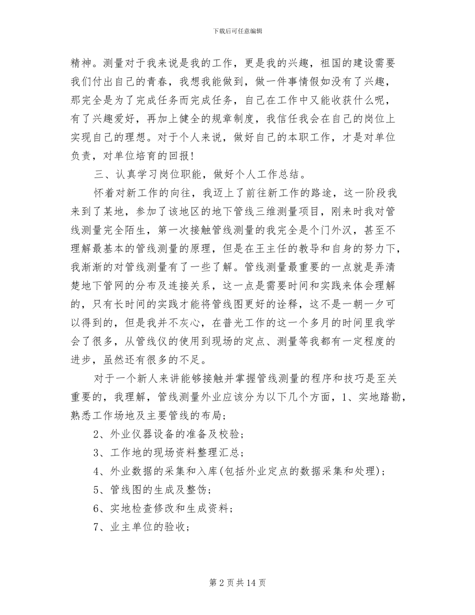 2024测绘专业技术工作总结_第2页