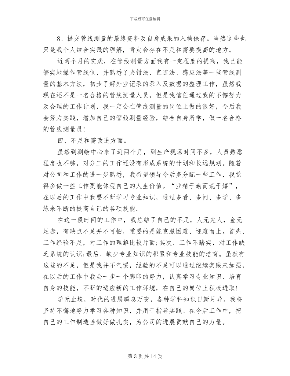 2024测绘专业技术工作总结_第3页