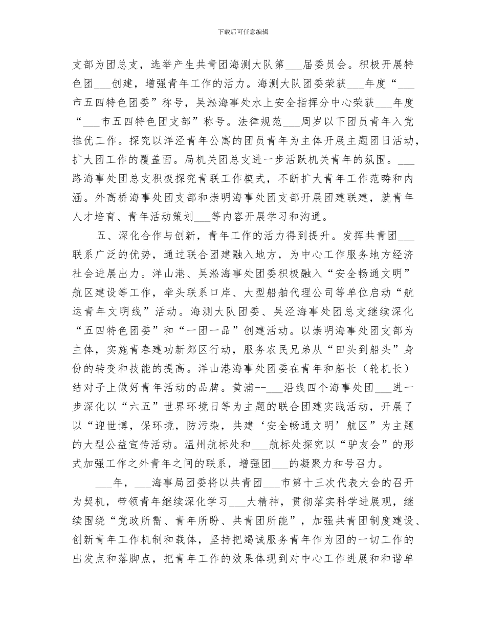 2024海事局团委青年工作总结汇报_第3页