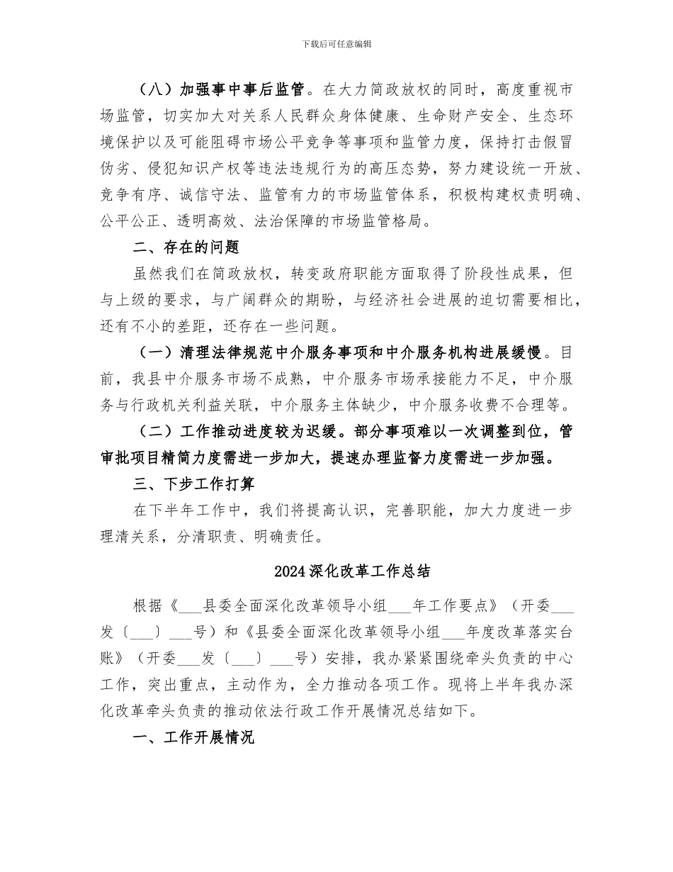 2024深化“放管服”改革上半年工作总结_第3页