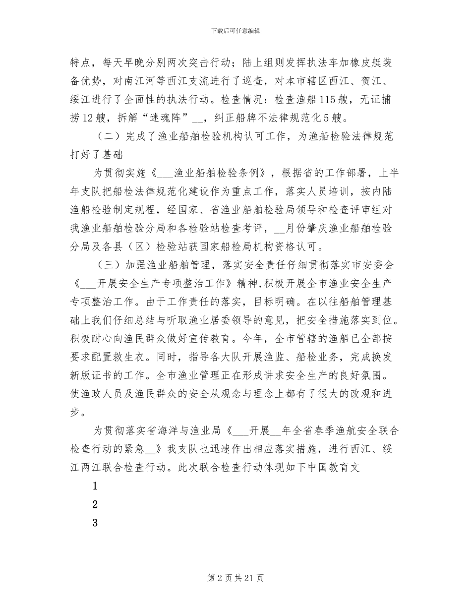 2024渔政年终工作总结_第2页