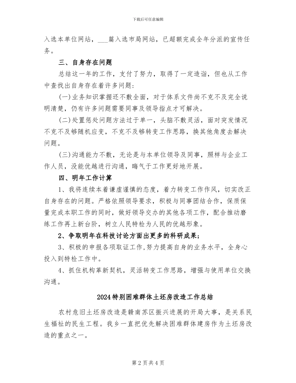 2024特检个人工作总结_第2页