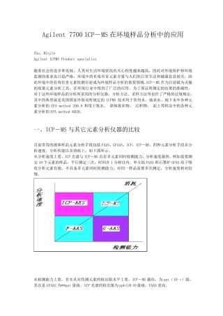 7700ICPMS在环保行业的应用