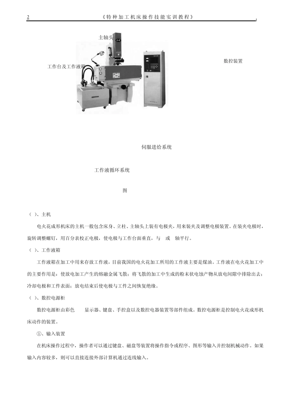 7特种加工实训教程(电火花成型机的操作技巧与日常保养)_第2页