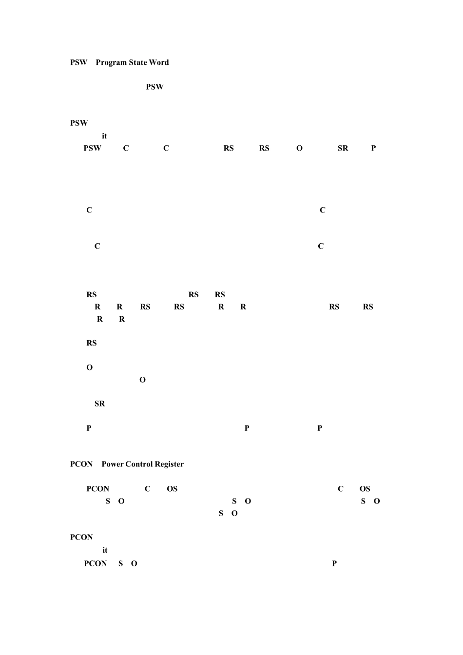 8051特殊功能寄存器详细说明_第1页
