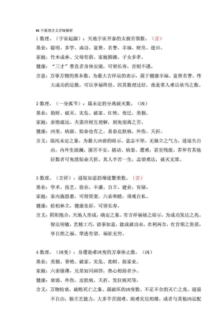81个数理含义详细解析