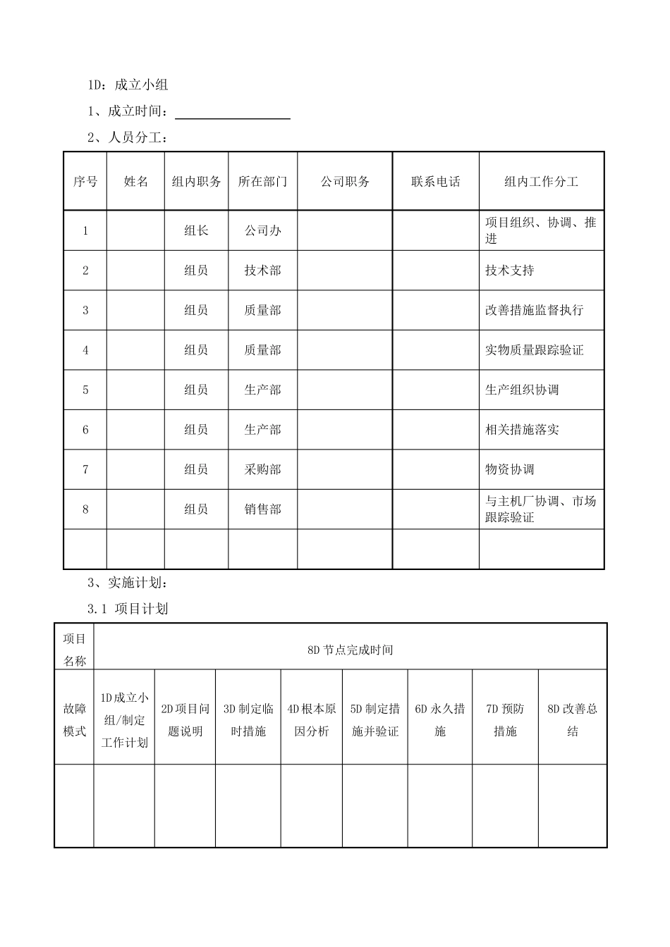 8D质量整改报告模板_第2页