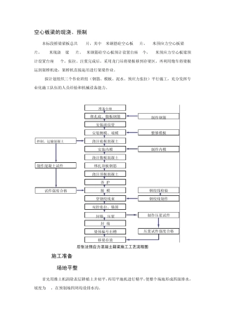8m、16m空心板梁的现浇施工与预制施工