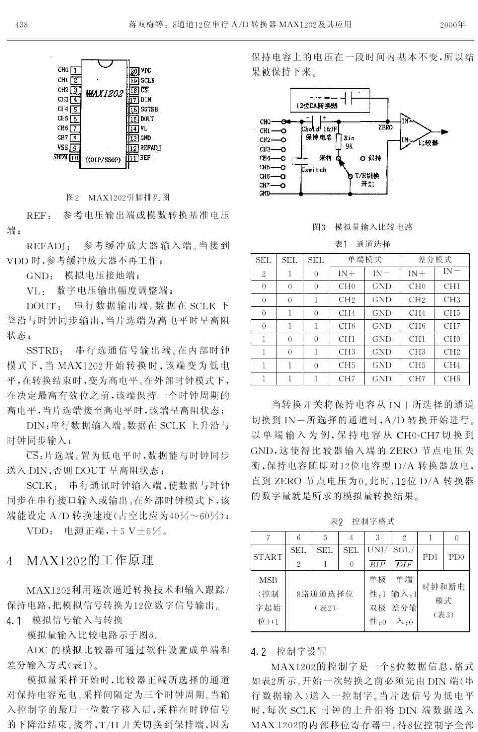 8通道12位串行AD转换器MAX1202及其应用_第2页