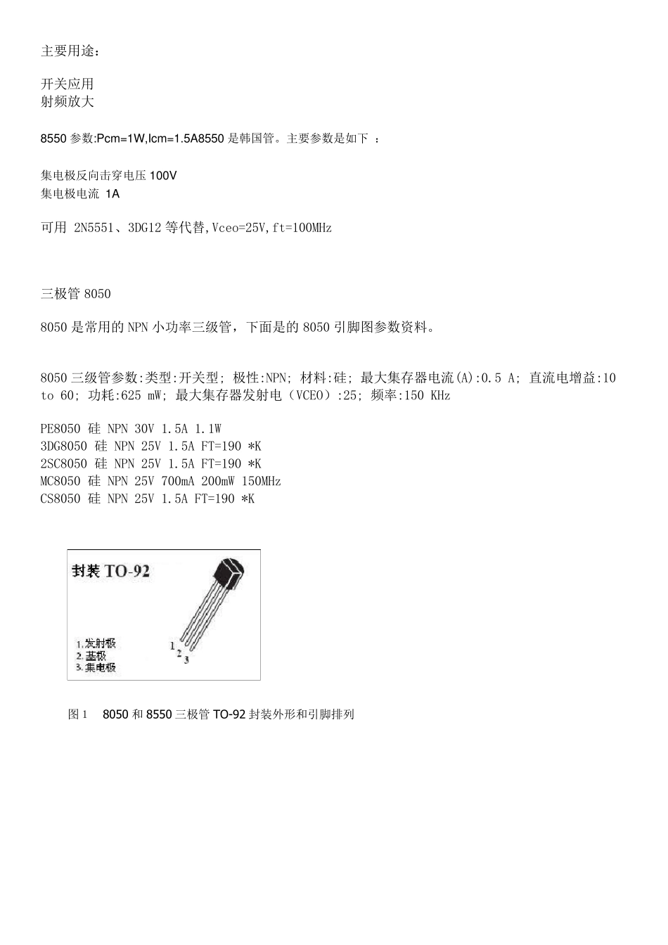 9011,9012,9013,9014,8050,8550三极管的参数及区别_第3页