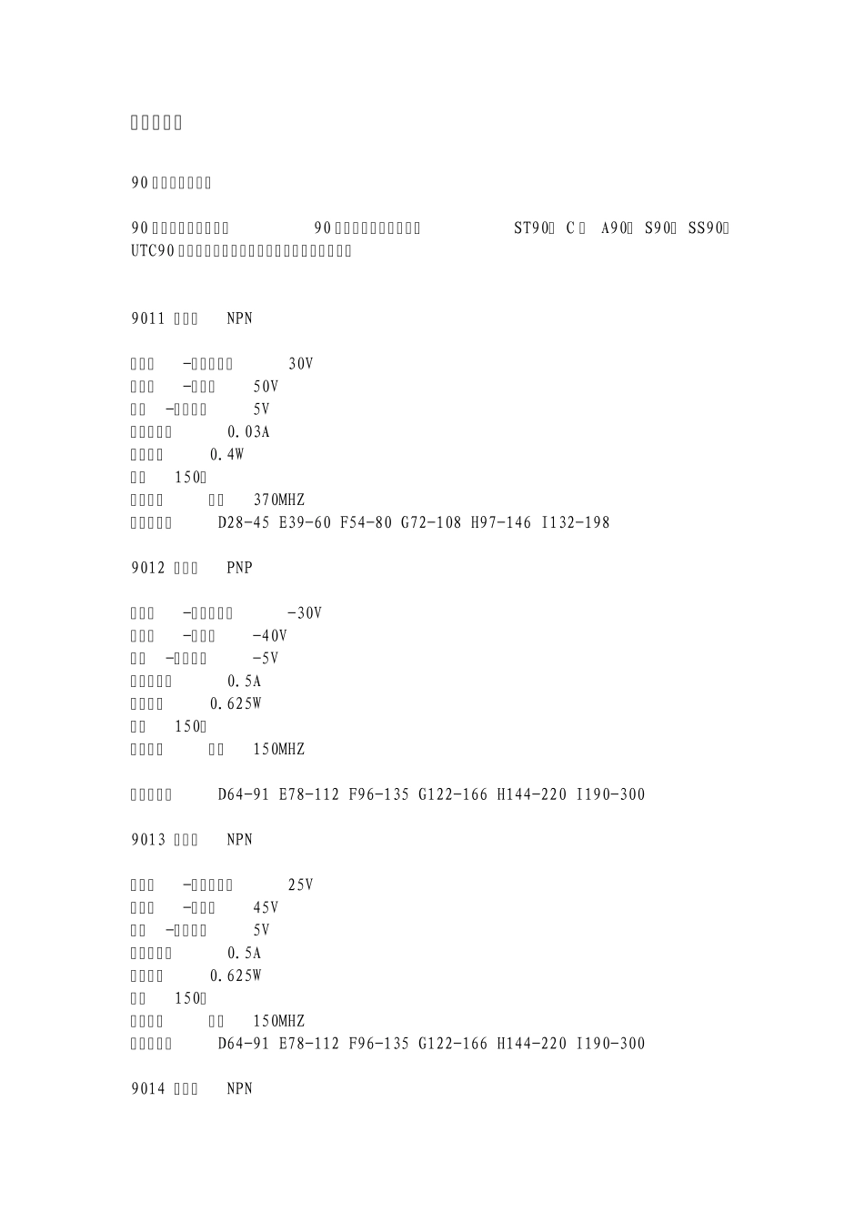 9012,9014,8050三极管引脚图与管脚识别方法_第2页