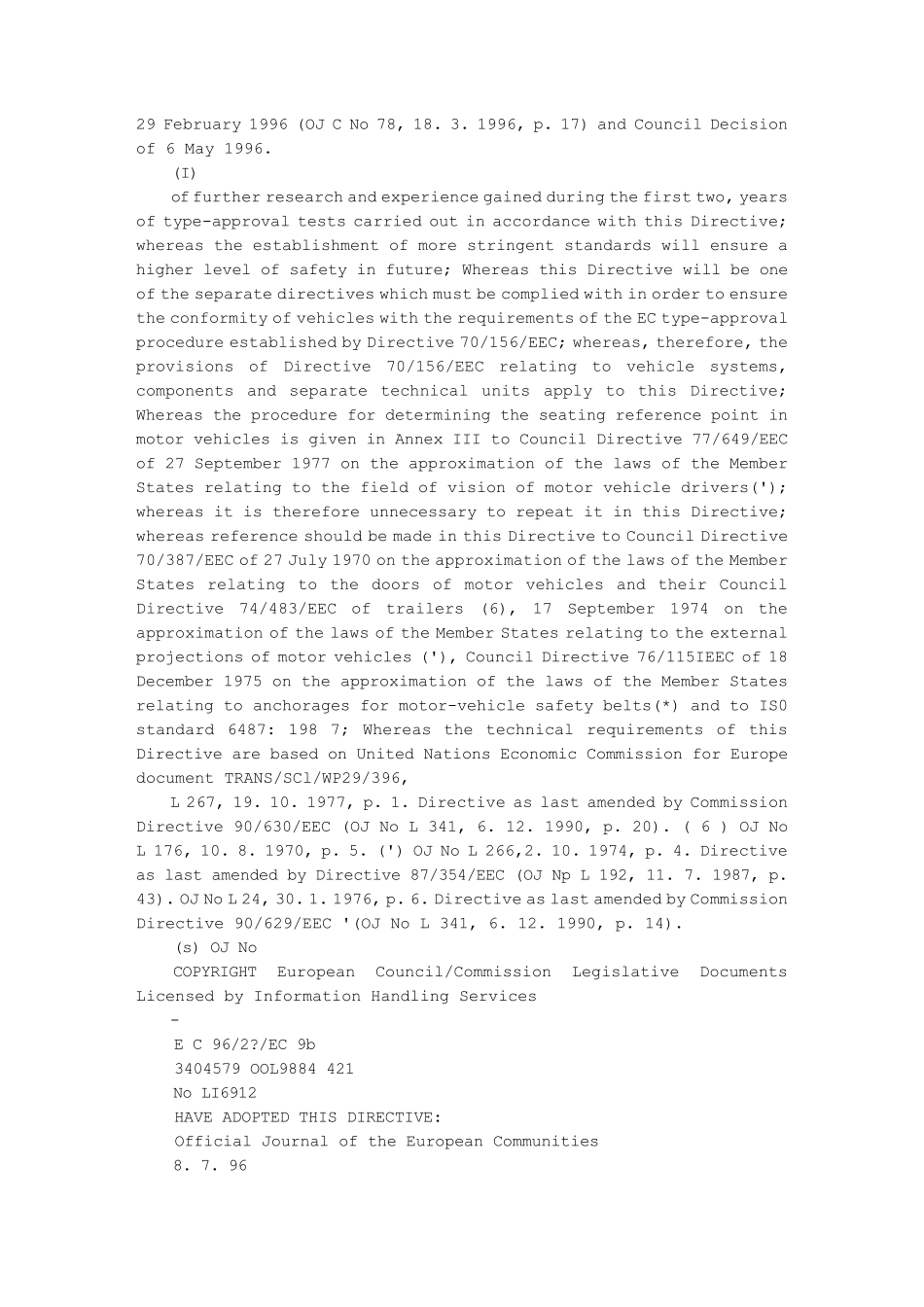 9627EEC1996机动车辆在发生侧碰撞时的乘员保护_第2页