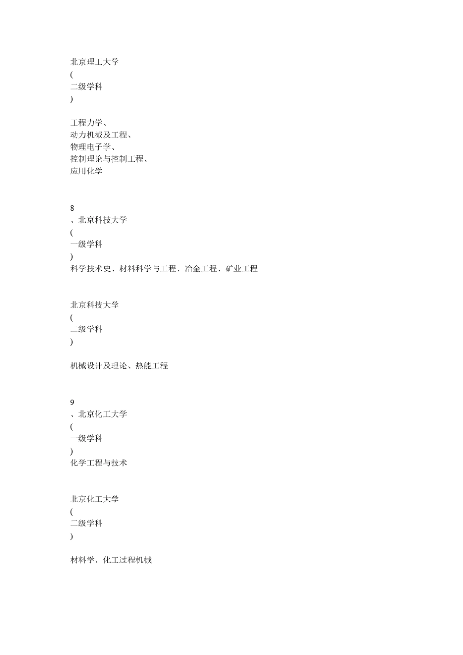 985和211大学及其优势专业_第3页