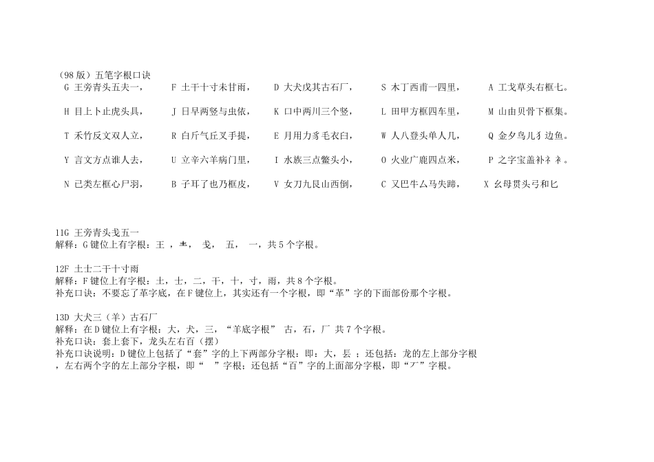 98版五笔字根表_第1页