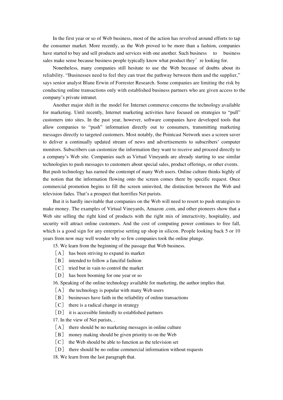 99年考研英语真题(张剑)_第3页