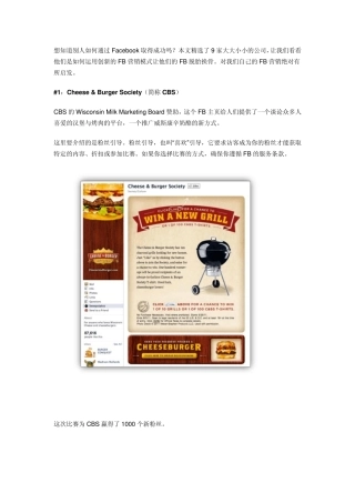 9个经典的Facebook网站推广营销成功范例