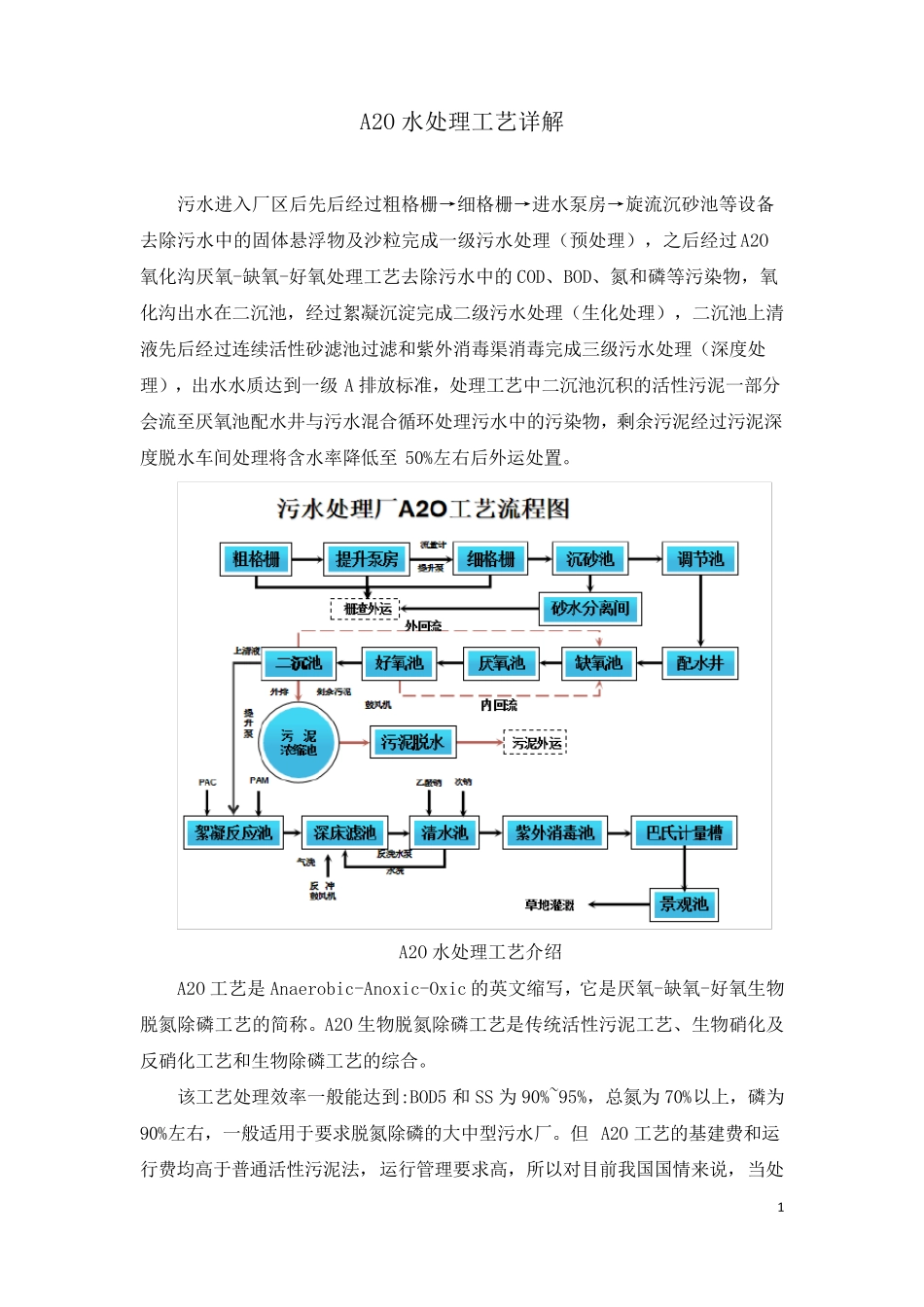A2O水处理工艺详解_第1页
