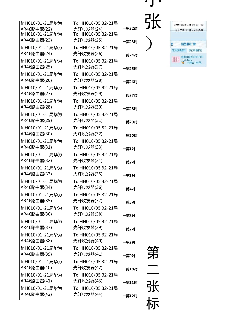 A4线缆标签HEET新款标签数据模板_第2页
