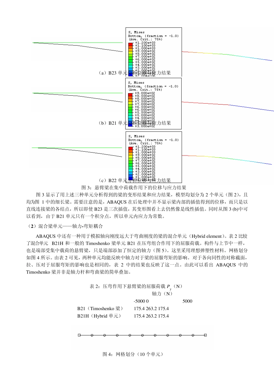 ABAQUS中梁板壳单元的弯曲问题beam_plate_shell_第2页