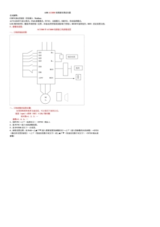 ABBACS800变频器的调试问题