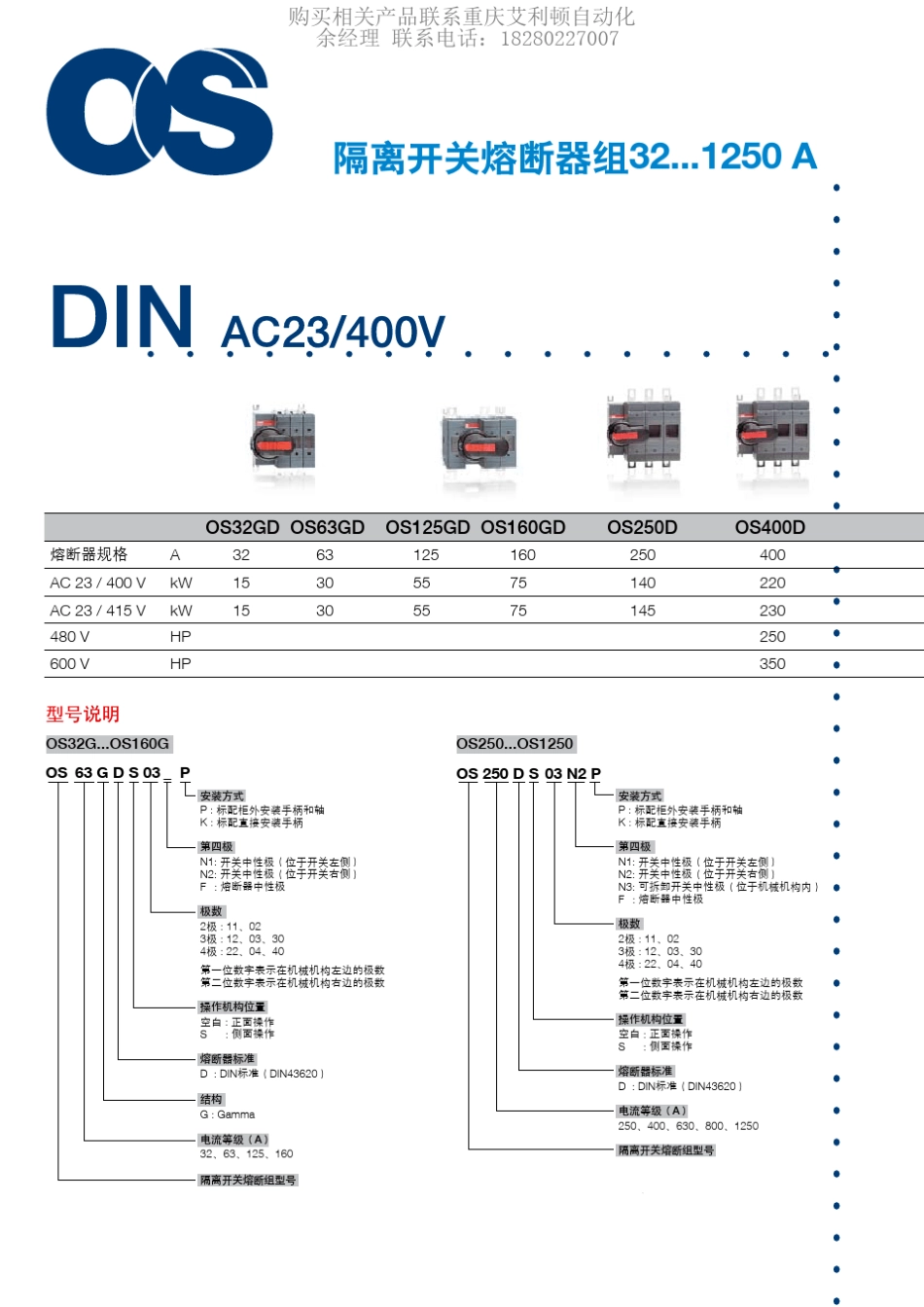 ABBOS系列隔离开关熔断器组_第2页
