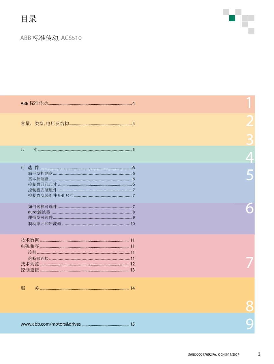 ABB变频器ACS510选型手册_第3页