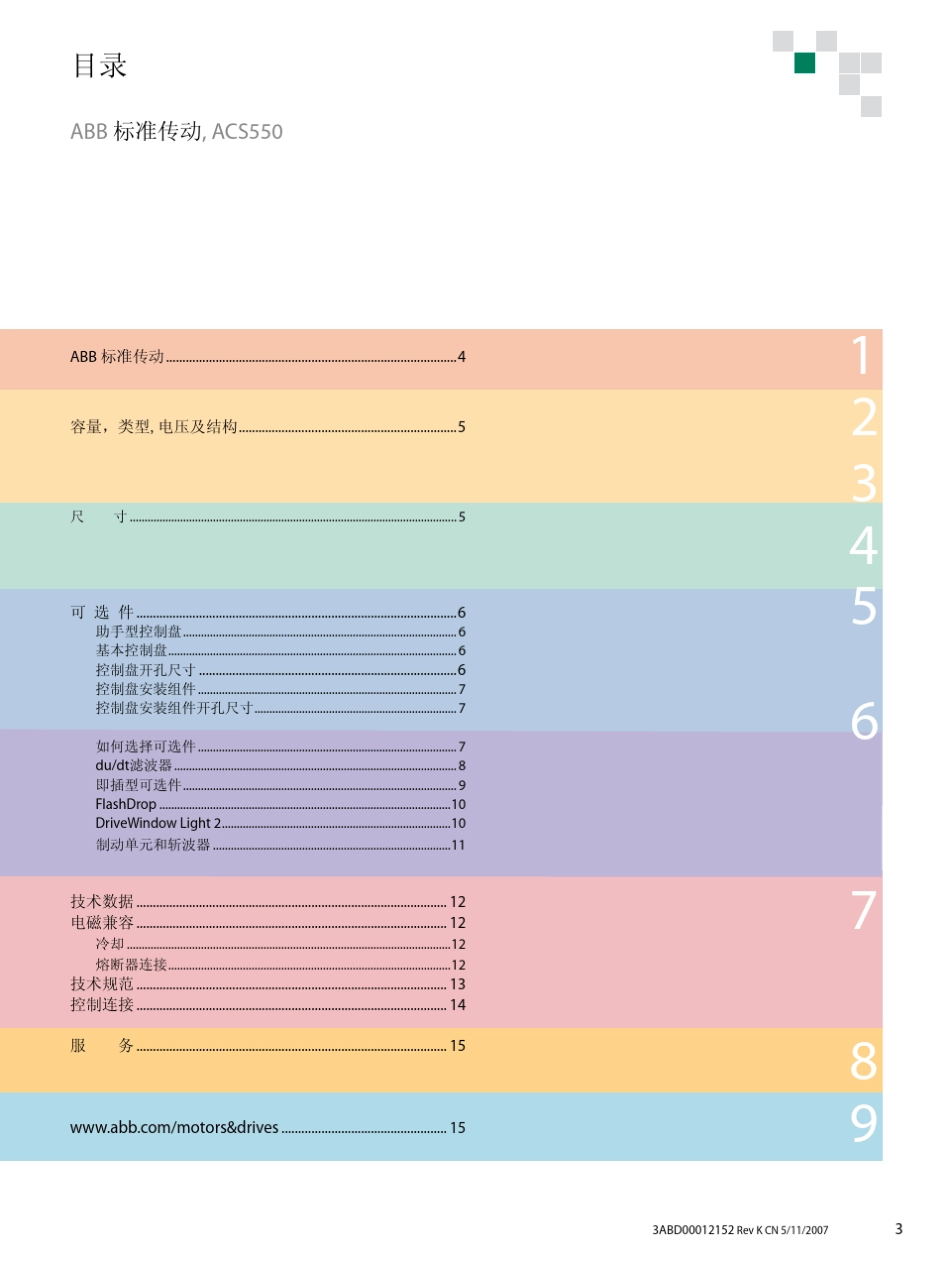 ABB变频器ACS550选型手册_第3页
