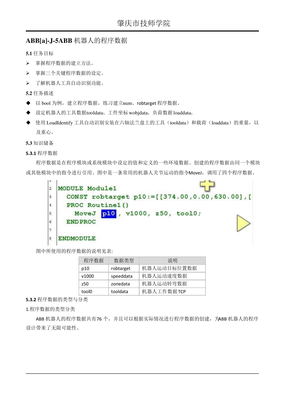 ABB机器人的程序数据_第1页