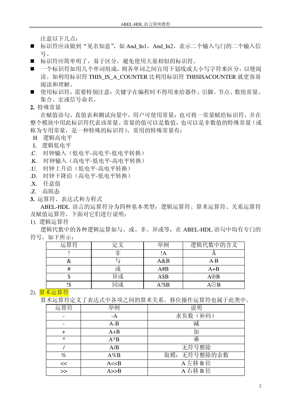 ABELHDL语言简明教程_第2页