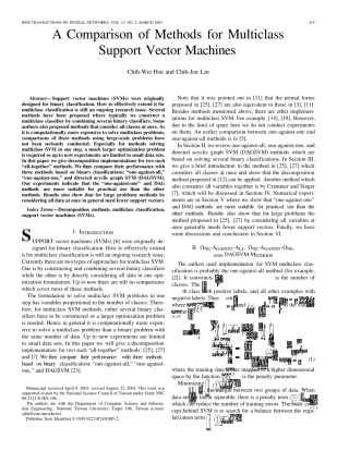 AComparisonofMethodsforMulticlassSVM