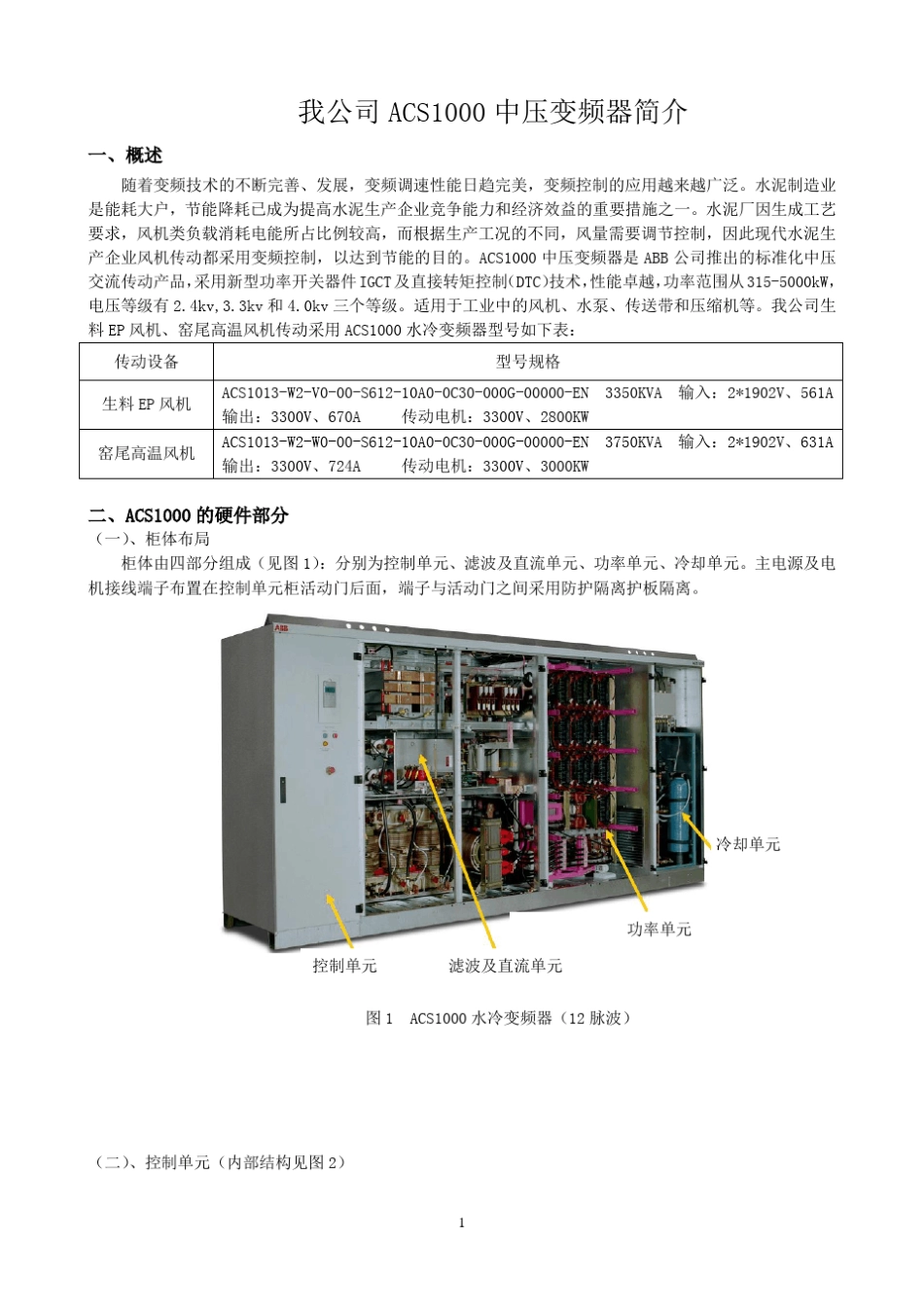 ACS1000中压变频器简介_第1页