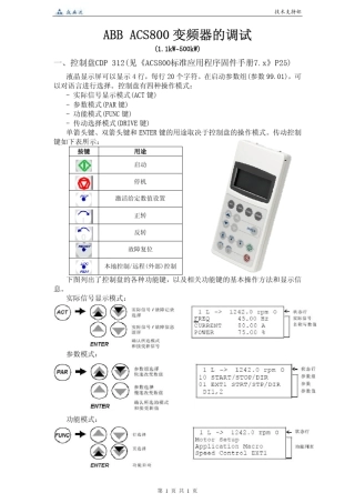 ACS800调试介绍