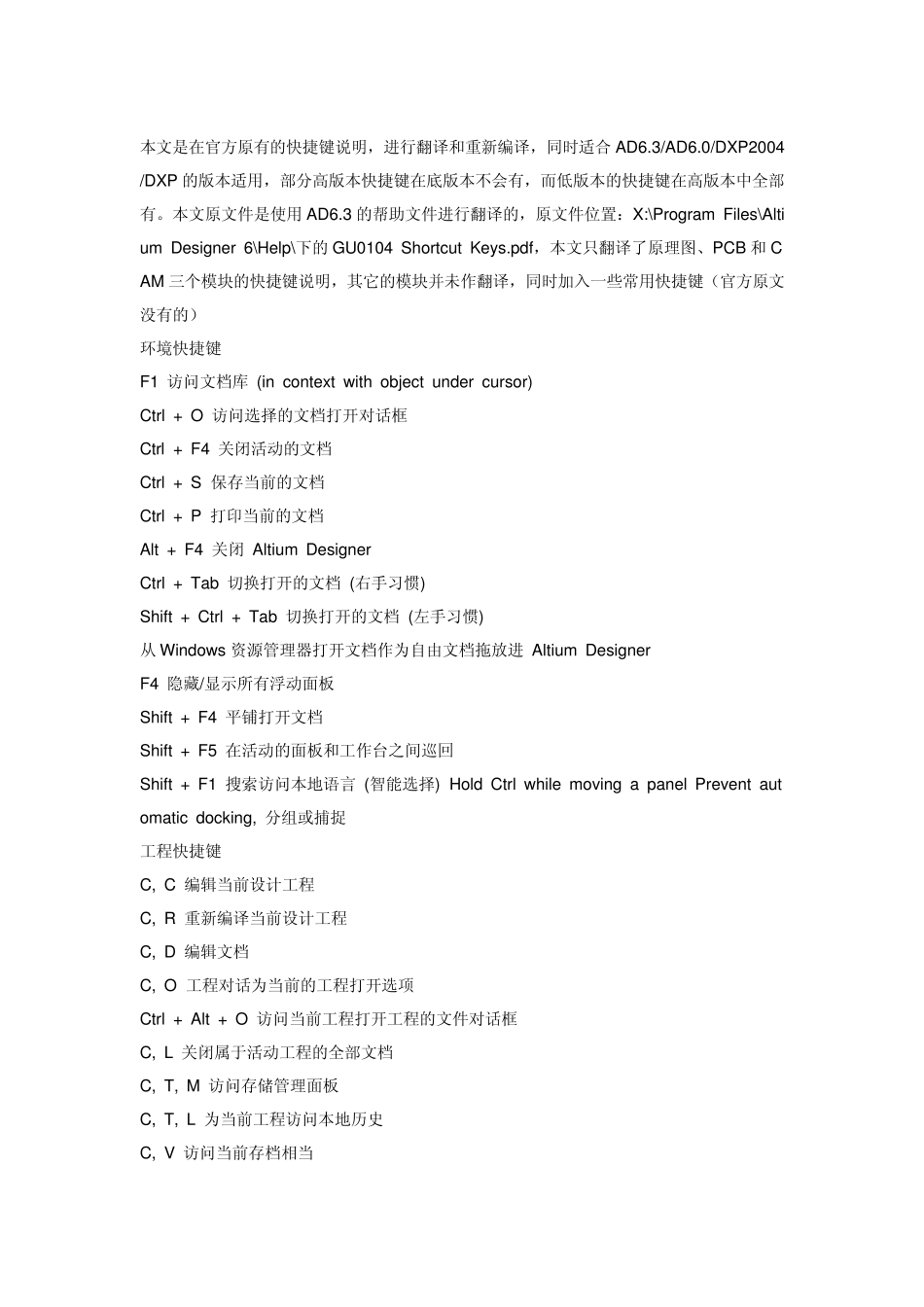 AD6.9快捷键很全的哦_第1页