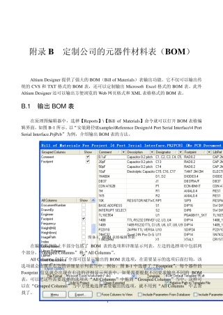 AD6生成BOM表