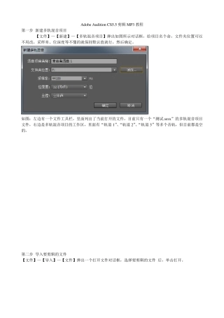 AdobeAuditionCS5剪辑音乐教程