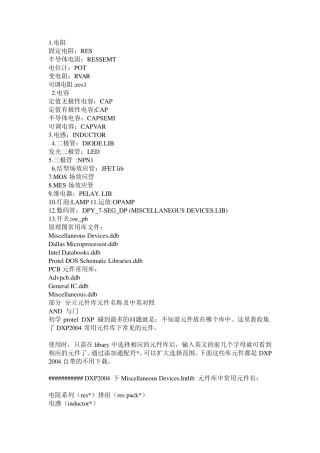 AD元器件英文对照