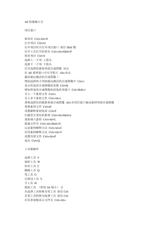 AECS6快捷键
