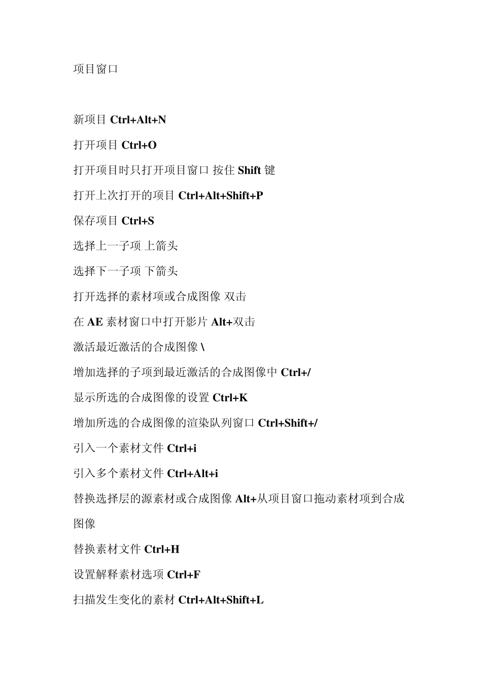AE快捷键大全_第1页