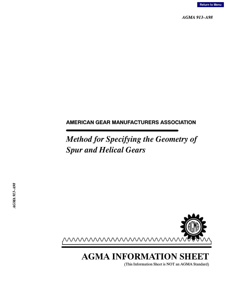 AGMA+913A98美标齿轮标准设计规范_第1页