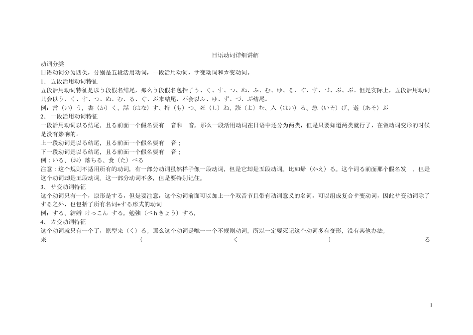 Agood日语动词变形详解_第1页